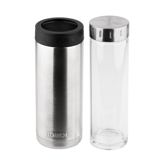 Glass Water Bottle + Move Sleeve (16.9 oz)